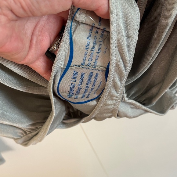 Free People Intimately Silver Gray Drape Front Bodysuit - Picture 4 of 5